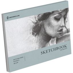 Скетчбук A4 40л., 160г/м, для графики и эскизов, карт.обл. "Graphics. Graceful girl" (SkBG_45782, Greenwich Line)