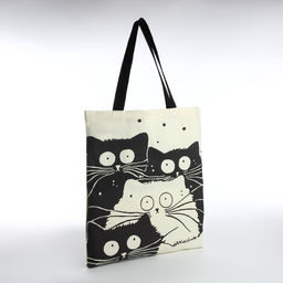 Сумка шопер без застёжки, из текстиля, бежевая