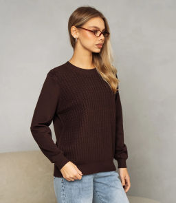 Джемпер #КТ24069, шоколадный - Dommod фото 2