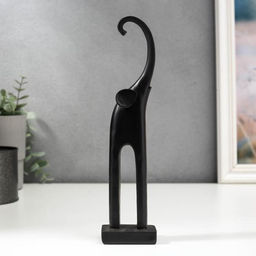 Фигурка полистоун «Чёрный слон с длинными ногами», 24.3×5.7×4 см