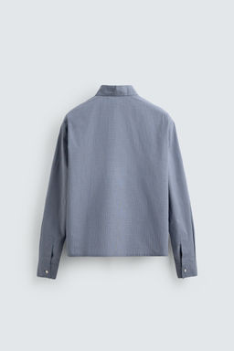 CAMISA BOXY FIT CUADROS / Azul lavado - Zara фото 7
