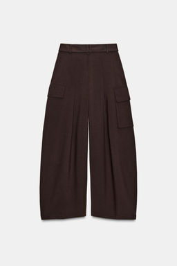 ZW COLLECTION DARTED CARGO TROUSERS - Zara фото 7