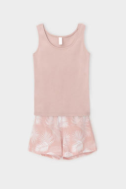 Е 20039/24/дымчатая роза,листья пальмы пижама жен