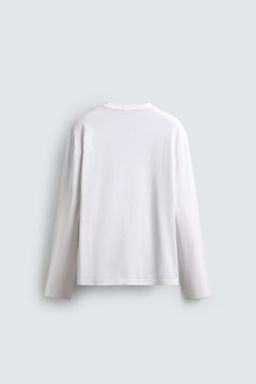 CAMISETA MANGA LARGA RELAXED FIT / Blanco