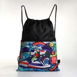 Мешок для обуви, 34*0,1*45, отд на молнии, на стяжке, черный