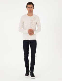 Белый зауженный свитер - Cacharel фото 4