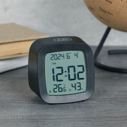 Часы настольные электронные 8х8х4,7 / 2306 /уп 120/ (Белый)