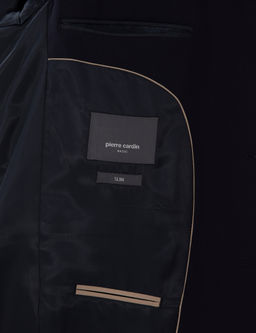 Lacivert Slim Fit Y_n Tak_m Elbise