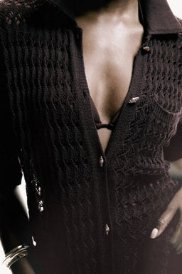 C?rdigan de algod?n efecto crochet - H&m фото 4