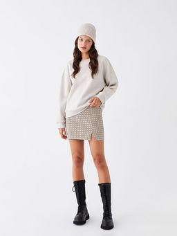 Ekstra Dar Fit Ekose Kad?n T?p Etek