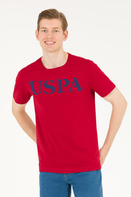 U. S. Polo Assn Мужская бордово-красная базовая футболка с круглым вырезом
