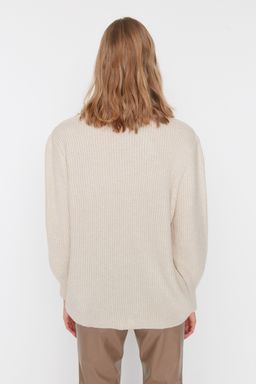 Tas Genis Kal?p Couple Yumusak Dokulu Basic Triko Kazak TWOAW20FV0142 - Trendyolmilla фото 6