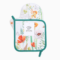 Набор кух. Этель Маки варежка-прихватка 20х28см, прихватка 19х19см,100% хл  фото 8