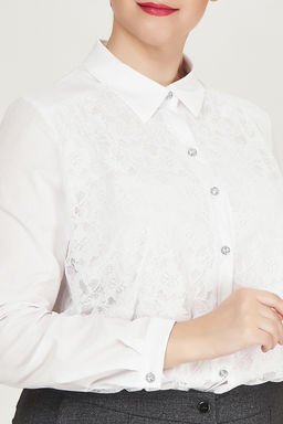 Блуза офисная белая - Olsi фото 5