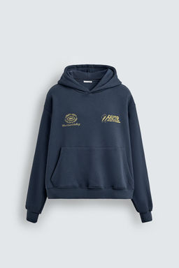 WASHED PRINTED SLOGAN HOODIE - Zara фото 7