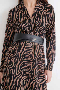 Платье-рубашка с английским воротником принт - Martichelli фото 299