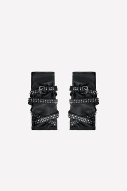 LEATHER BELT MITTENS WITH STUDS LUDOVIC DE SAINT SERNIN x ZARA