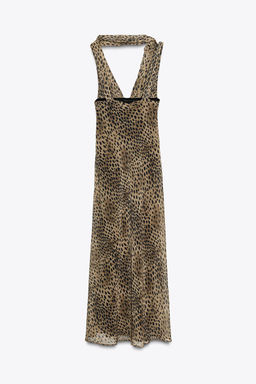 ANIMAL PRINT FOULARD DRESS - Zara фото 8
