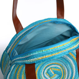 Сумка пляжная на молнии, цвет голубой - Simaland фото 4