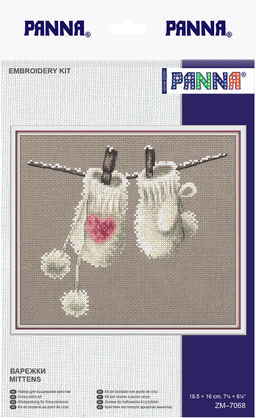Набор для вышивания PANNA ZM-7068 Варежки 18.5 х 16 см