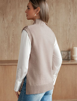 Жилет из пряжи с кашемиром - Vilatte фото 4