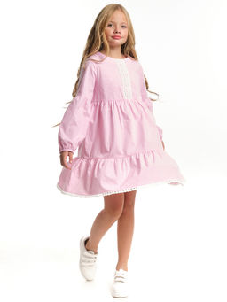 Нарядное платье для девочки модная детская одежда UD 7776 роз клетка - Mini maxi фото 3