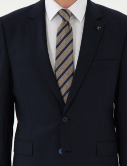 Koyu Lacivert Slim Fit Klasik Tak_m Elbise - Cacharel фото 7