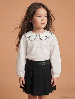 Bebe Yaka K?z ?ocuk Poplin G?mlek