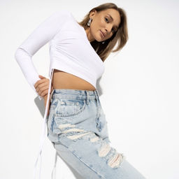 Лонгслив Акцентная штучка (вайт) - Charutti фото 4