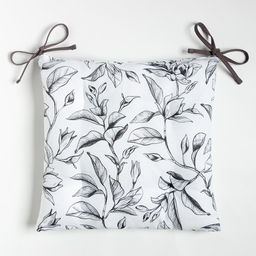 Сидушка на стул Доляна Plant leaves 42х42 см, 100% хл, рогожка 164 г/м2  фото 2