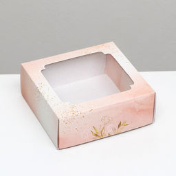 Цена за 5 шт. Коробка самосборная, крышка-дно, с окном,Безмятежность 14,5 х 14,5 х 6 см - Simaland фото 2