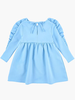 Оригинальное нарядное платье с длинными рукавами UD 6968 голубой - Mini maxi фото 6