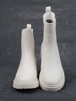 01-80158-G75-2 MILK Ботинки демисезонные женские (натуральная кожа, байка)