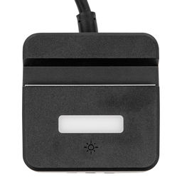 S-GCD2-1,5SBUH BLACK Удлинитель серии Standard, с/з, шнур 1,5м, 2 гнезда, 3 USB, 16А, держатель для телефона. Черный. ТМ Uniel