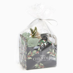 Набор новогодний подарочный «Этель» Christmas berries, полотенце 30×60 см и аксессуары (4 предмета)