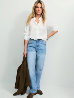 Джинсы straight с высокой посадкой / Zarina