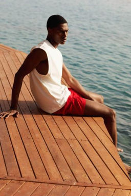 Regular Fit File Astarl? Diz Ustu Deniz Sortu