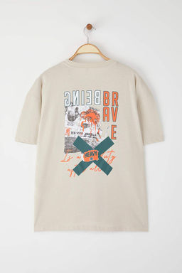 TRENDYOL MAN Siyah Oversize/Genis Kesim K?sa Kollu Yaz? Bask?l? %100 Pamuklu T-Shirt TMNSS22TS2223 - Trendyolmilla фото 2
