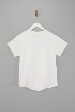 TRENDYOLMILLA Siyah V Yaka Regular/Normal Kal?p Orme T-Shirt TWOSS25TS00196  фото 14