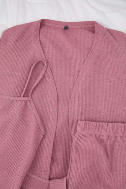 Gul Kurusu Pamuk Polyester Duz Kaskorse Orme Pijama Tak?m? THMAW26PT00215 - Trendyolmilla фото 4