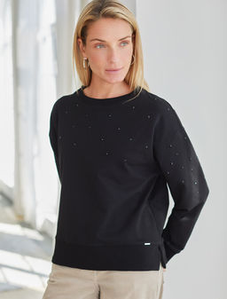 D49.072 Джемпер женский черный_стразы