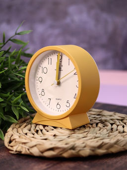 Часы-будильник Morning mood, yellow (11,2х10,5 см)