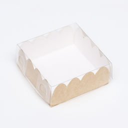 Цена за 5 шт. Коробка для печенья, крафт, 7×7×3 см