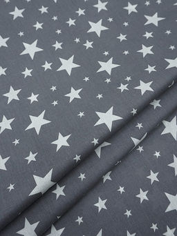 Бязь Звездное монако цв.графитово-серый, ш.2.2м, хлопок-100%, 110гр/м.кв - Купава фото 4