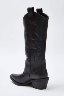 Siyah Nak?sl? Badem Burun Blok Topuklu Kad?n Kovboy Cizme
TAKAW26CZ00013 - Trendyolmilla фото 6