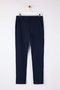 Lacivert Erkek Rahat Kesim Kumas Pantolon TMNAW26PL00025 - Trendyolmilla фото 5
