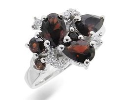 Кольцо из серебра гранат, Голландия