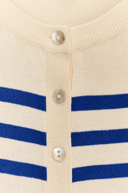 STRIPED KNIT SHORT SLEEVE CARDIGAN - Zara фото 6