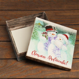 Цена за 5 шт. Коробка складная, крышка-дно Светлого Рождества 20 х 20 х 6 см - UPAK LAND фото 4