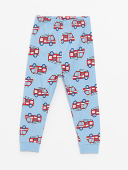 Bisiklet Yaka Uzun Kollu Bask?l? Erkek Bebek Pijama Tak?m? 2li - Waikiki фото 3